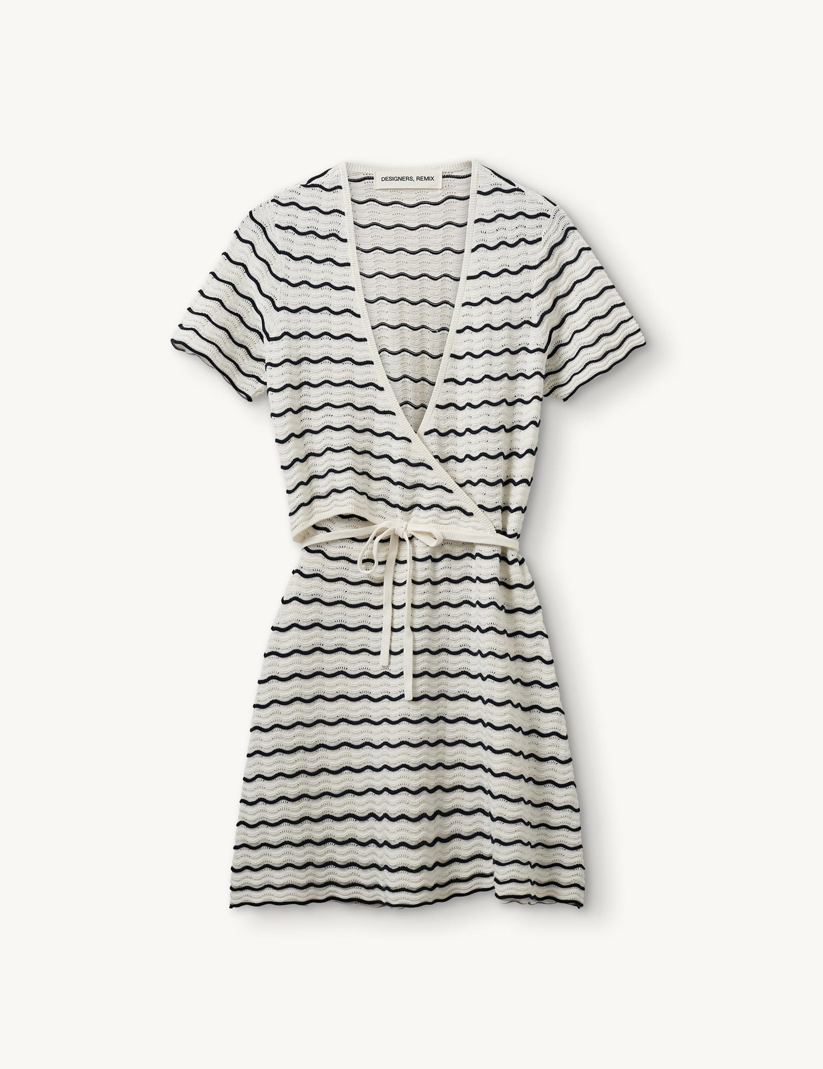 Taliana wave-knit dress