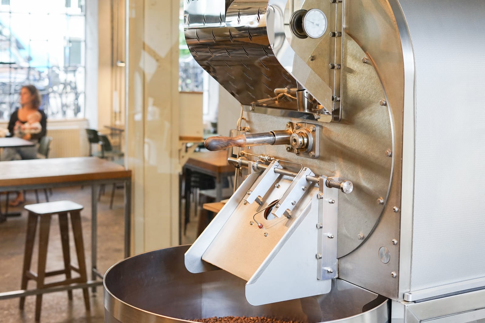 The roaster in the Frederiksberg coffee bar
