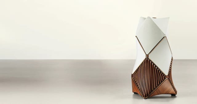 The Beolab 90 Monarch Edition, clad in wood